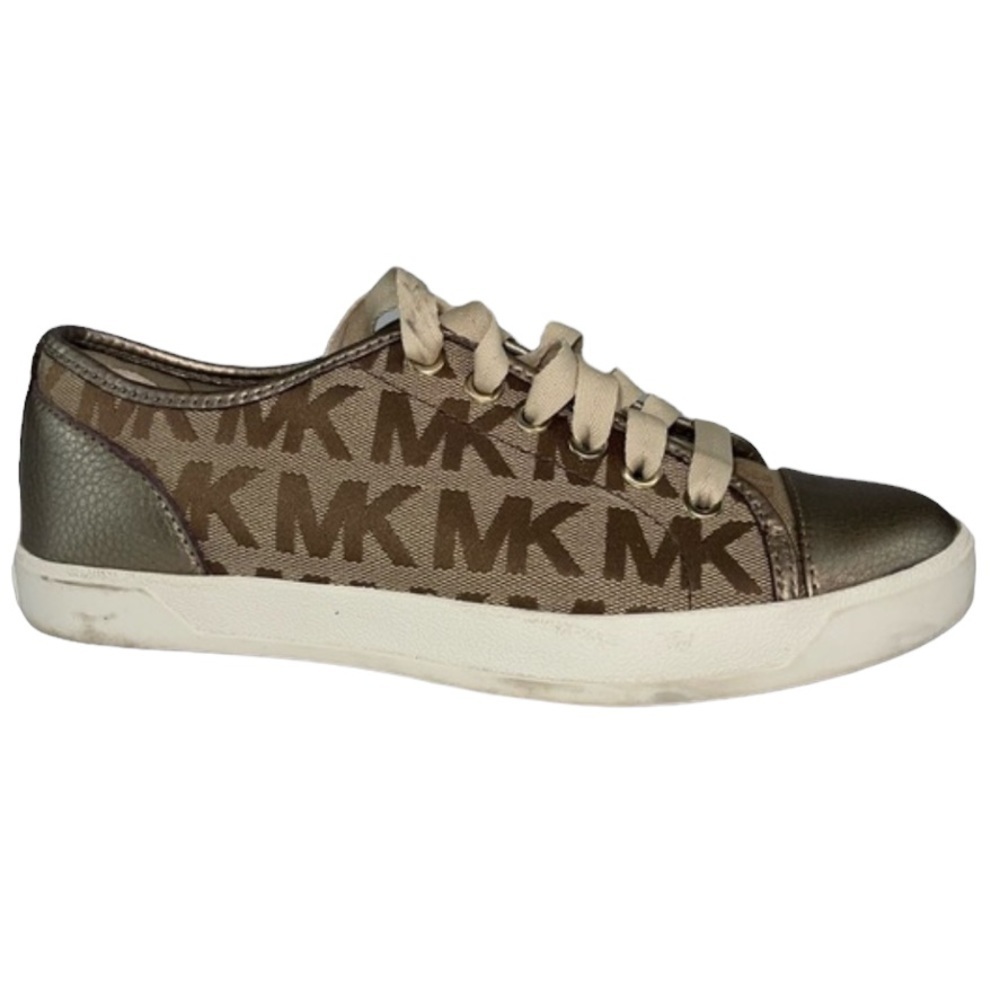 Michael Kors City Sneaker Signature Jacquard Bronze 7 - Picture 16 of 17